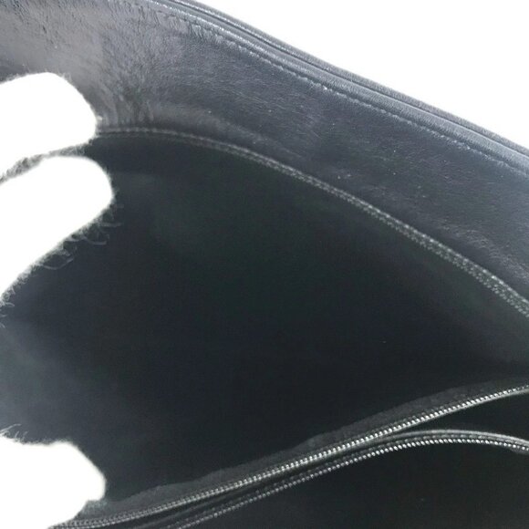 CHANEL vintage Matelasse Double Chain Tote Bag Shoulder Bag Leather Black/Gold - Picture 14 of 15